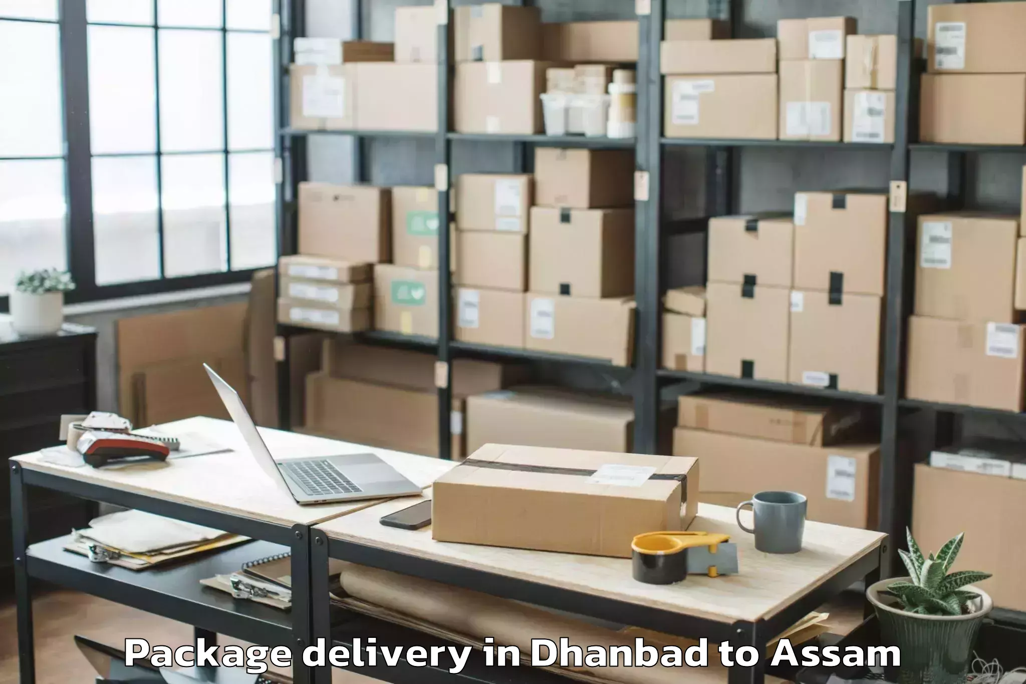 Easy Dhanbad to Guwahati University Package Delivery Booking